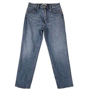 Zara Jeans Straight Leg Womens 10 Denim Pants Medium Wash 0743